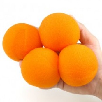 Bolas de esponja super soft 3" laranja (4 un)