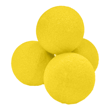 Bolas de esponja super soft 3" amarelas (4 un)