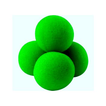 Bolas de esponja super soft 3" verdes (4 un)
