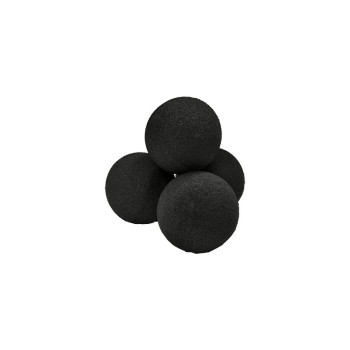 Bolas de esponja super soft 2" preta (4 un)